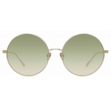 Linda Farrow - Lockhart C9 Round Sunglasses in Light Gold - LFL758C9SUN - Linda Farrow Eyewear