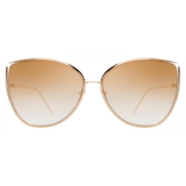 Linda Farrow - Jamila C6 Cat-Eye Sunglasses in Light Gold - LFL774C6SUN - Linda Farrow Eyewear