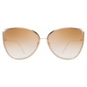 Linda Farrow - Jamila C6 Cat-Eye Sunglasses in Light Gold - LFL774C6SUN - Linda Farrow Eyewear