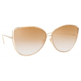 Linda Farrow - Jamila C6 Cat-Eye Sunglasses in Light Gold - LFL774C6SUN - Linda Farrow Eyewear