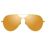 Linda Farrow - Elgin C2 Aviator Sunglasses in Yellow Gold and Black - LFL792C2SUN - Linda Farrow Eyewear