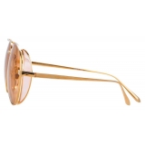 Linda Farrow - Elgin C6 Aviator Sunglasses in Rose Gold and Peach - LFL792C6SUN - Linda Farrow Eyewear