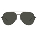 Linda Farrow - Elgin C7 Aviator Sunglasses in Nickel and Black - LFL792C7SUN - Linda Farrow Eyewear