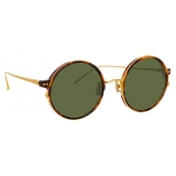 Linda Farrow - Lara C2 Round Sunglasses in Tortoiseshell - LFL801C2SUN - Linda Farrow Eyewear