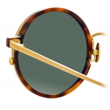 Linda Farrow - Lara C2 Round Sunglasses in Tortoiseshell - LFL801C2SUN - Linda Farrow Eyewear