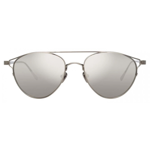 Linda Farrow - Omar C2 Aviator Sunglasses in White Gold - LFL804C2SUN - Linda Farrow Eyewear