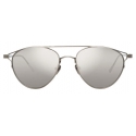 Linda Farrow - Omar C2 Aviator Sunglasses in White Gold - LFL804C2SUN - Linda Farrow Eyewear