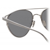 Linda Farrow - Omar C2 Aviator Sunglasses in White Gold - LFL804C2SUN - Linda Farrow Eyewear