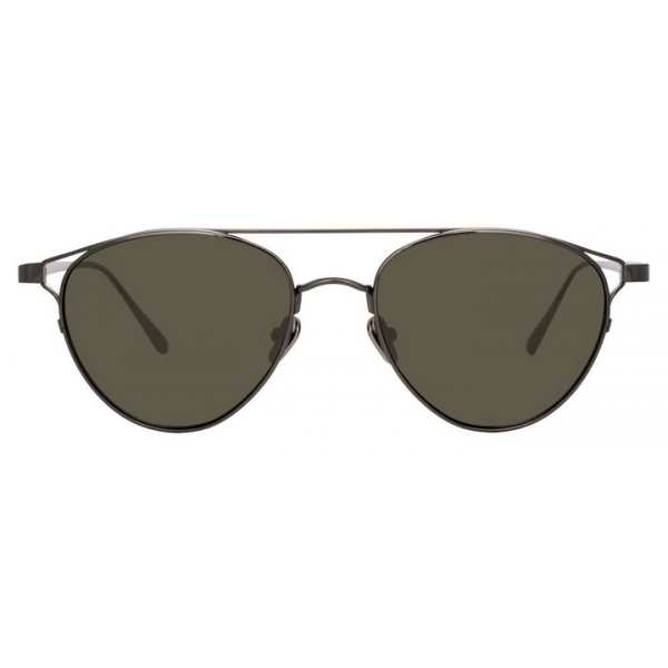 Linda Farrow - Omar C4 Aviator Sunglasses in Nickel - LFL804C4SUN - Linda Farrow Eyewear