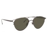 Linda Farrow - Omar C4 Aviator Sunglasses in Nickel - LFL804C4SUN - Linda Farrow Eyewear