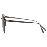 Linda Farrow - Omar C4 Aviator Sunglasses in Nickel - LFL804C4SUN - Linda Farrow Eyewear