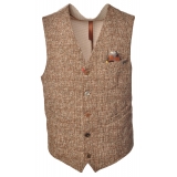BoB Company - Single-Breasted Model Waistcoat with Five Buttons - Rust - Waistcoat - Made in Italy - Luxury Exclusive Collection
