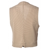 BoB Company - Single-Breasted Model Waistcoat with Five Buttons - Rust - Waistcoat - Made in Italy - Luxury Exclusive Collection