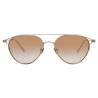 Linda Farrow - Omar C5 Aviator Sunglasses in Light Gold - LFL804C5SUN - Linda Farrow Eyewear