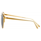 Linda Farrow - Occhiali da Sole Aviator Omar C7 in Oro Giallo - LFL804C7SUN - Linda Farrow Eyewear