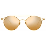 Linda Farrow - Ali C1 Oval Sunglasses in Yellow Gold - LFL805C1SUN - Linda Farrow Eyewear