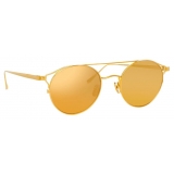 Linda Farrow - Ali C1 Oval Sunglasses in Yellow Gold - LFL805C1SUN - Linda Farrow Eyewear