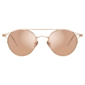 Linda Farrow - Ali C3 Oval Sunglasses in Rose Gold - LFL805C3SUN - Linda Farrow Eyewear