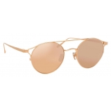 Linda Farrow - Occhiali da Sole Ovale Ali C3 in Oro Rosa - LFL805C3SUN - Linda Farrow Eyewear