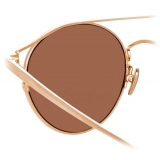 Linda Farrow - Ali C3 Oval Sunglasses in Rose Gold - LFL805C3SUN - Linda Farrow Eyewear