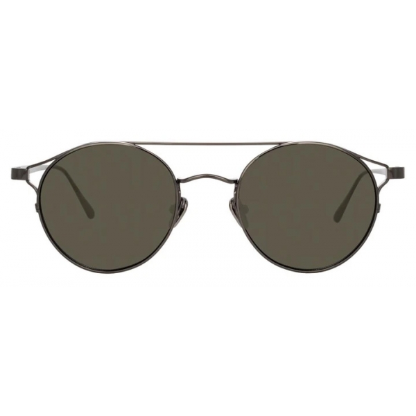 Linda Farrow - Ali C4 Oval Sunglasses in Nickel - LFL805C4SUN - Linda Farrow Eyewear