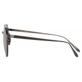 Linda Farrow - Ali C4 Oval Sunglasses in Nickel - LFL805C4SUN - Linda Farrow Eyewear