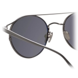 Linda Farrow - Ali C4 Oval Sunglasses in Nickel - LFL805C4SUN - Linda Farrow Eyewear