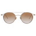 Linda Farrow - Ali C5 Oval Sunglasses in Light Gold - LFL805C5SUN - Linda Farrow Eyewear