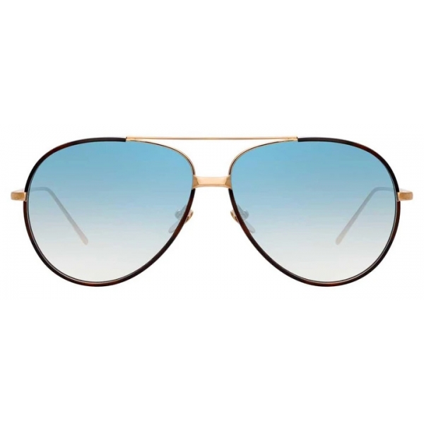 Linda Farrow - Salem C11 Aviator Sunglasses in Rose Gold and Tortoiseshell - LFL817C11SUN - Linda Farrow Eyewear