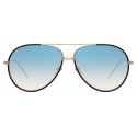 Linda Farrow - Salem C11 Aviator Sunglasses in Rose Gold and Tortoiseshell - LFL817C11SUN - Linda Farrow Eyewear