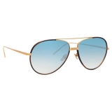 Linda Farrow - Salem C11 Aviator Sunglasses in Rose Gold and Tortoiseshell - LFL817C11SUN - Linda Farrow Eyewear