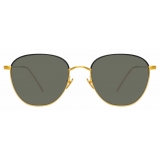 Linda Farrow - Raif C20 Square Sunglasses in Yellow Gold and Black - LFL819C20SUN - Linda Farrow Eyewear