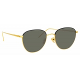 Linda Farrow - Raif C20 Square Sunglasses in Yellow Gold and Black - LFL819C20SUN - Linda Farrow Eyewear