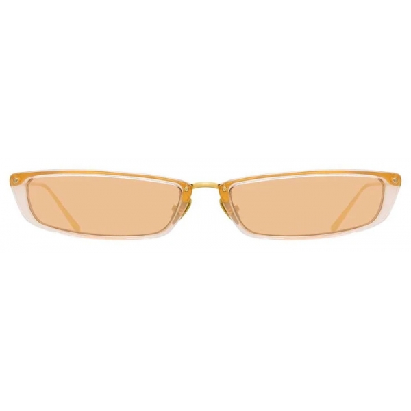 Linda Farrow - Occhiali da Sole Rettangolare Issa C8 in Pesca - LFL838C8SUN - Linda Farrow Eyewear