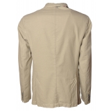 BoB Company - Single-Breasted Jacket in Delavè Fabric - Beige - Jacket - Made in Italy - Luxury Exclusive Collection