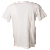 BoB Company - Polo Manica Corta con Inserto Perline - Bianco - T-Shirt - Made in Italy - Luxury Exclusive Collection