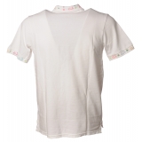 BoB Company - Polo Shirt with Embroidery Detail - White - T-Shirt - Made in Italy - Luxury Exclusive Collection
