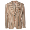 BoB Company - Single-Breasted Jacket in Striped Pattern - Multicolor - Jacket - Made in Italy - Luxury Exclusive Collection