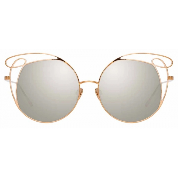 Linda Farrow - Occhiali da Sole Speciali Zazel C1 in Oro Rosa - LFL852C1SUN - Linda Farrow Eyewear