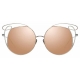 Linda Farrow - Occhiali da Sole Speciali Zazel C2 in Oro Bianco - LFL852C2SUN - Linda Farrow Eyewear