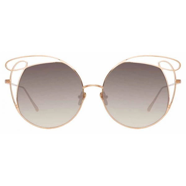 Linda Farrow - Occhiali da Sole Speciali Zazel C3 in Oro Rosa - LFL852C3SUN - Linda Farrow Eyewear