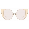 Linda Farrow - Occhiali da Sole Cat-Eye Austin C9 in Oro Chiaro e Crema - LFL854C9SUN - Linda Farrow Eyewear