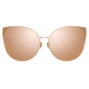 Linda Farrow - Flyer C3 Cat-Eye Sunglasses in Rose Gold and Ash - LFL895C3SUN - Linda Farrow Eyewear