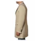 BoB Company - 3/4 Coat in Cloth Fabric - Cream - Jacket - Made in Italy - Luxury Exclusive Collection