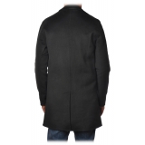BoB Company - 3/4 Coat in Cloth Fabric - Black - Jacket - Made in Italy - Luxury Exclusive Collection