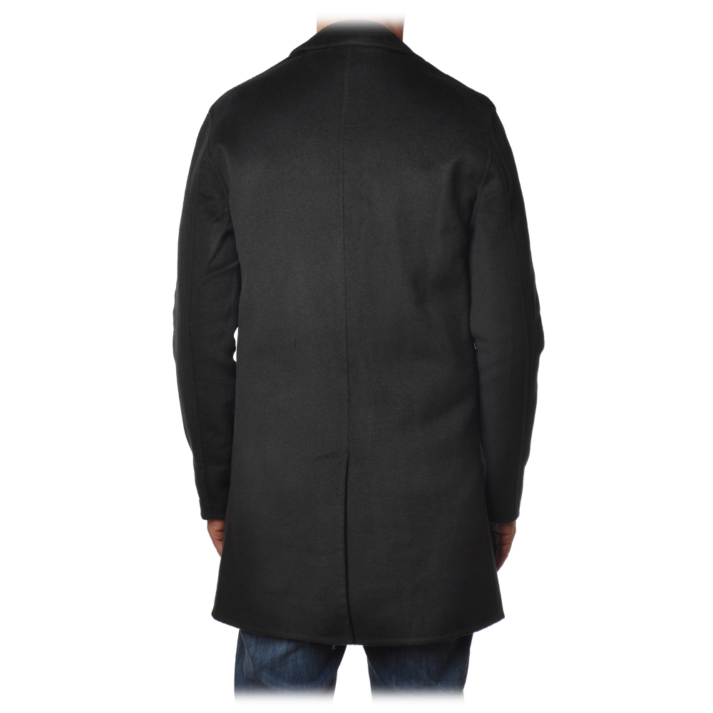 BoB Company - 3/4 Coat in Cloth Fabric - Black - Jacket - Made in Italy ...