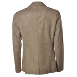 BoB Company - Single-Breasted Jacket in Technical Fabric - Taupe - Jacket - Made in Italy - Luxury Exclusive Collection