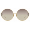 Linda Farrow - Occhiali da Sole Rotondi Carousel C4 in Oro Giallo e Nero - LFL896C4SUN - Linda Farrow Eyewear