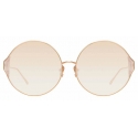 Linda Farrow - Carousel C8 Round Sunglasses in Rose Gold and Blush - LFL896C8SUN - Linda Farrow Eyewear