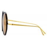 Linda Farrow - Alona C3 Oversized Sunglasses in Black - LFL901C3SUN - Linda Farrow Eyewear